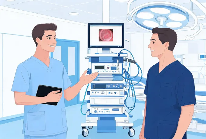 Clinical engineer advising hospital facility manager